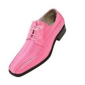 Viotti Men's 9.5 Pink Patent Leather Tuxedo Dress Shoe Formal Wear Prom Club